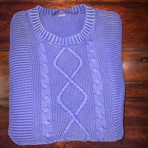 Vineyard Vines Purple Cable Knit Sweater